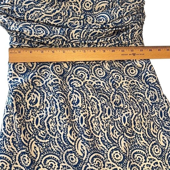 The Limited Blue and White Patterned Strapless Dress Size 4 - Picture 11 of 12